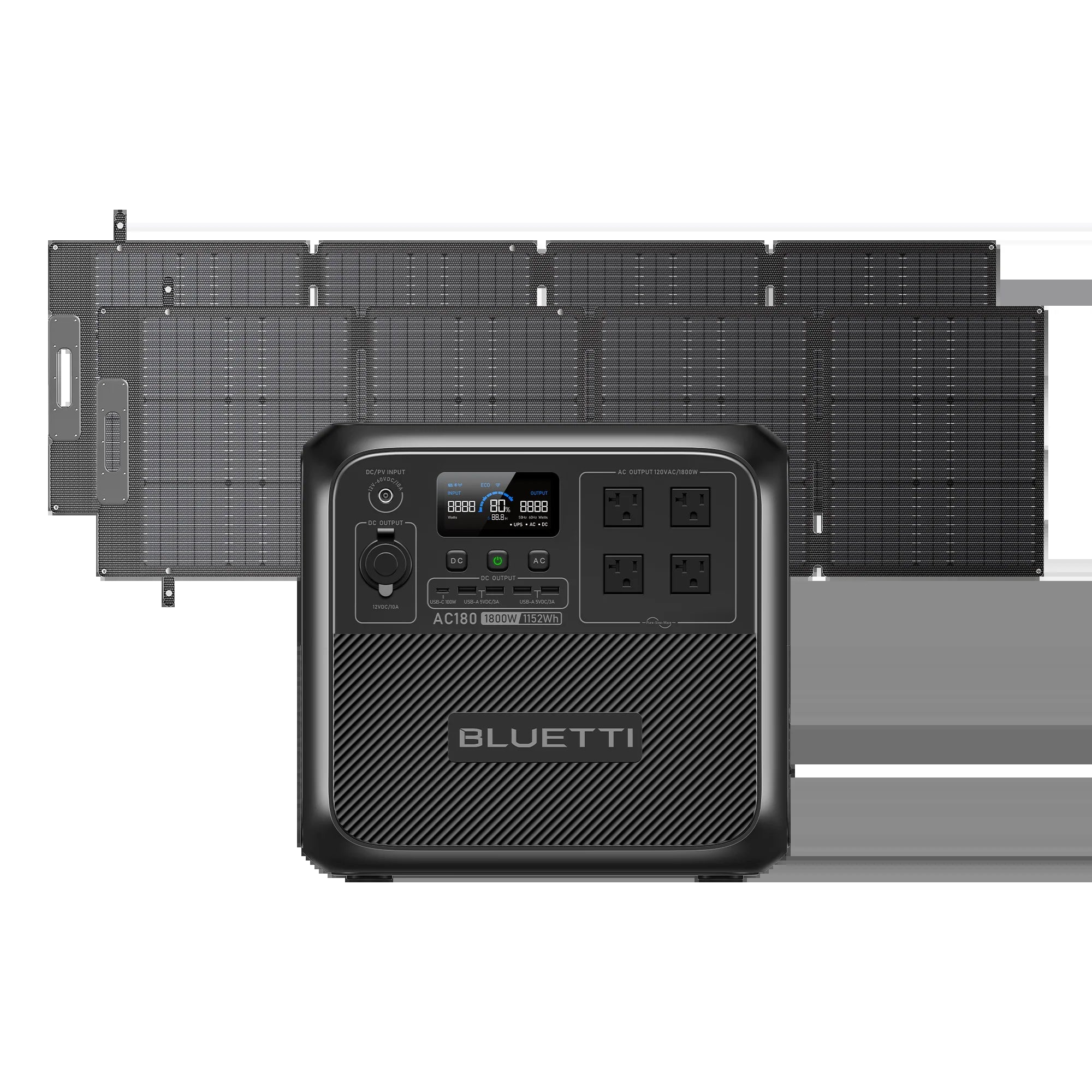 AC180 Solar Portable Power Station | 1,800W 1,152Wh