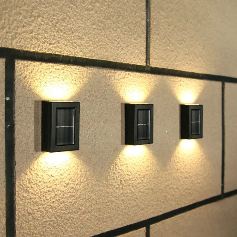 Outdoor Solar Lamp LED Solar Light Wall Street Light Lamp Solar Powered Sunlight IP65 Waterproof Solar Lamp Garden Decorative