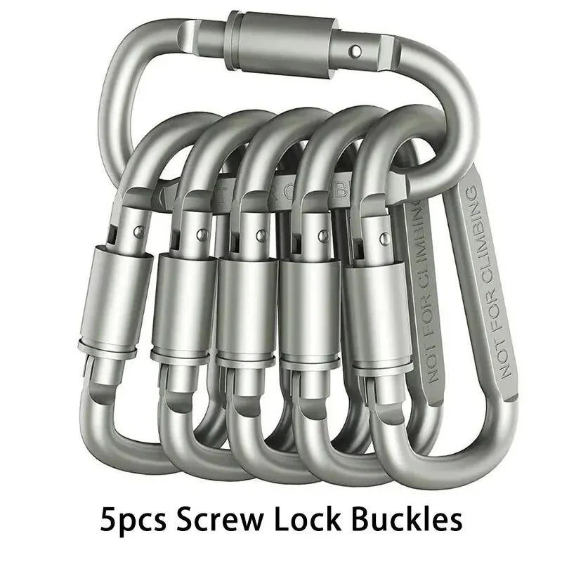 4PCS Carabiner Set for Key Camping Survival EDC Outdoor Keychain Clip Alloy Aluminum Tactical Caribiner Hook Karabiners