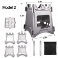 Portable Camping Wood Stove with Stainless Steel Folding Lightweight Firewood Stove for Outdoor Hiking Traveling BBQ Picnic