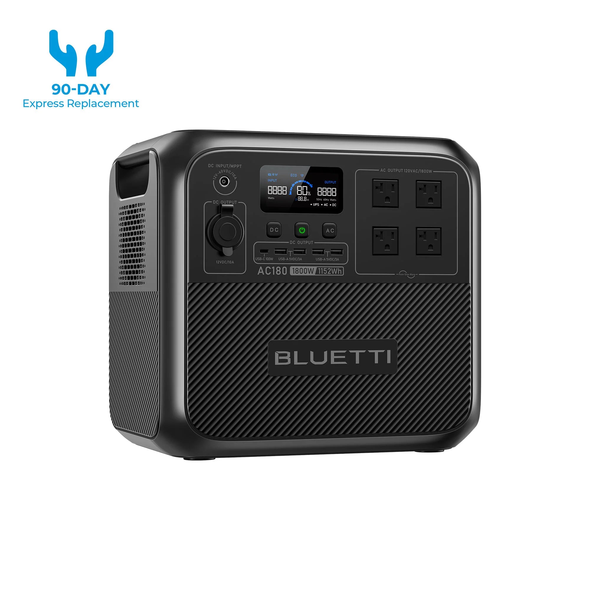 AC180 Solar Portable Power Station | 1,800W 1,152Wh