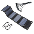 12W Foldable Solar Panel 5V USB Portable Battery Charger for Cell Phone Outdoor Waterproof Power Bank for Camping Accessories