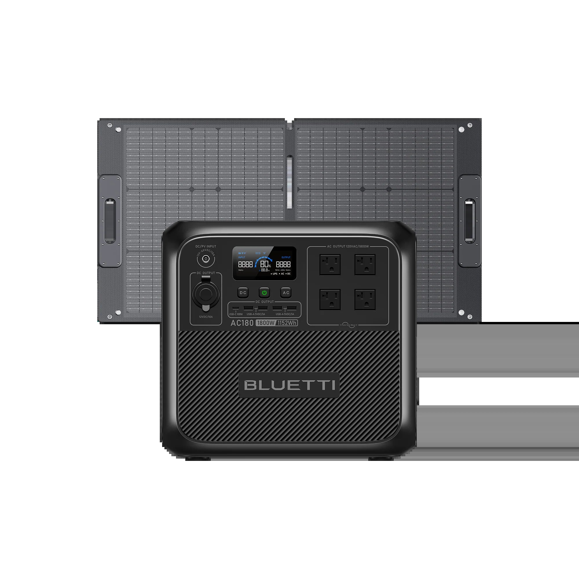 AC180 Solar Portable Power Station | 1,800W 1,152Wh