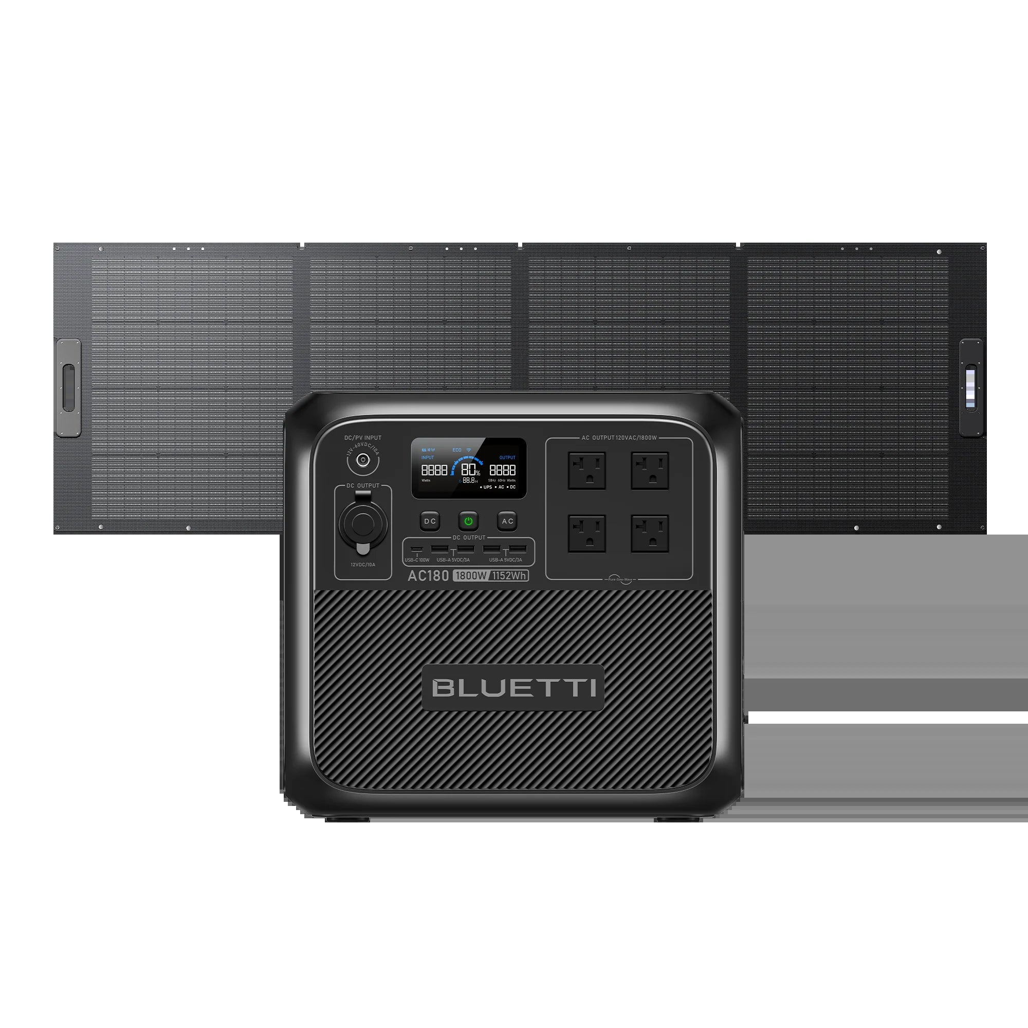 AC180 Solar Portable Power Station | 1,800W 1,152Wh