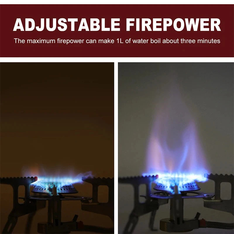 Camping Gas Stove Portable Folding Outdoor Backpacking Stove Tourist Equipment for Cooking Hiking Picnic 3500W