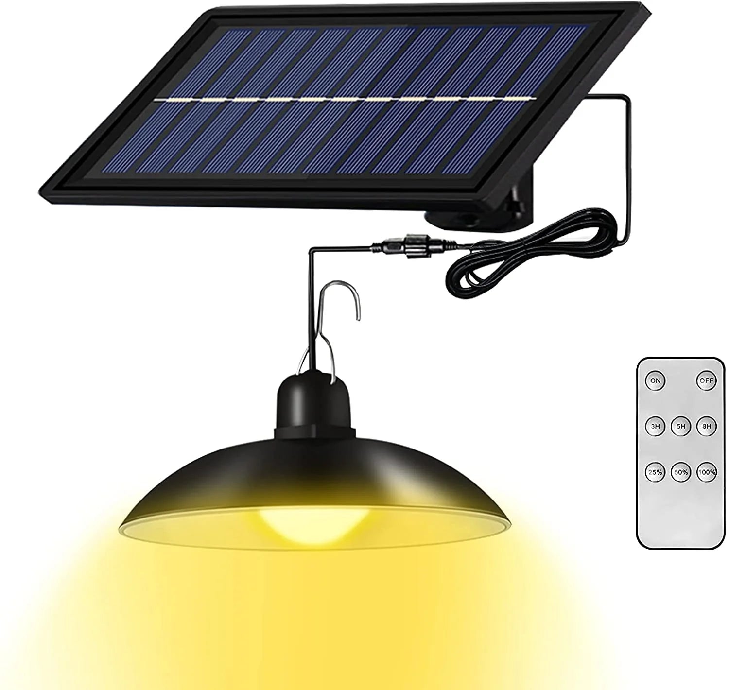 Solar Pendant Lights, an LED Solar Light with a Remote Control for Barn Shed Barn Chicken Coop Bullpen Etc