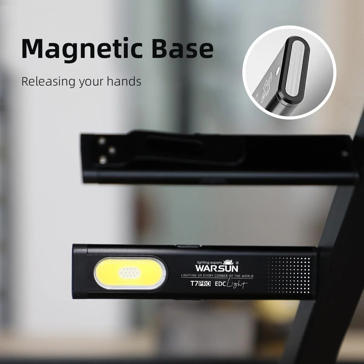 LED Keychain Flashlight 650Lm Portable Mini Torch Light Pocket Lantern Flood Work Light with Magnet