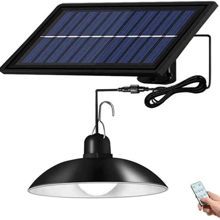 Solar Pendant Lights, an LED Solar Light with a Remote Control for Barn Shed Barn Chicken Coop Bullpen Etc